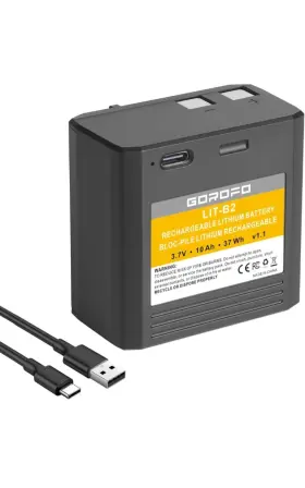 V-lit-b2 Gorofo Replacement Battery For Vosker V150 Securitycamera 10000mah Fast Charging