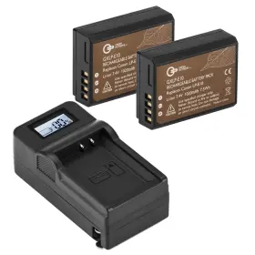 Gx-lp-e10-k2 Green Extreme 2 Pack Lp-e10 Battery And Compact Smart Charger Kit 7.4v 1020mah