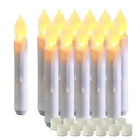 2gltpgnb12zs Guanmaxun 12 Pcs Flameless Led Taper Candles No Remote Magical Hanging A-warm White #2