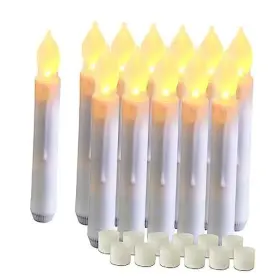 2gltpgnb12zs Guanmaxun 12 Pcs Flameless Led Taper Candles No Remote Magical Hanging A-warm White