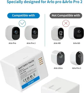 Hiweld 745431941279 2-pack Rechargeable Batteries With Charger Stationcompatible Arlo #2