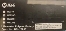 Sf1043269sh6-hv-2s1p Holy Stone Hs720g Hs720r Lithium-ion Battery