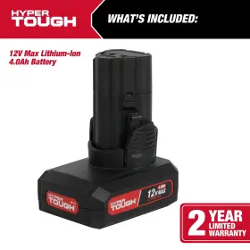 80104 Hyper Tough 800689568286 12v Max Lithium-ion 4.0ah Battery Model Us #3