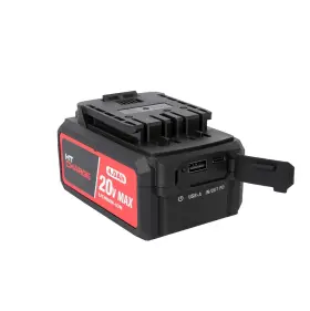 Hyper Tough 820909800408 20v Max 4.0ah Lithium-ion Battery Pack With Usb-a And Usb-c Ports
