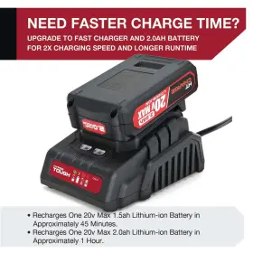 Hyper Tough 914129845506 20v Max 2.0ah Lithium-ion Rechargeable Battery New Condition #3