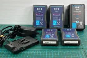 Vl-pvc1 Idx System Technology Lot Li-ion V-mount 5 Batteries With Charger
