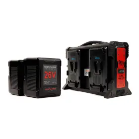 Dvmkt26v Indipro Tools Micro-series 26v 265wh Battery And Quad Charger Kit V-mount