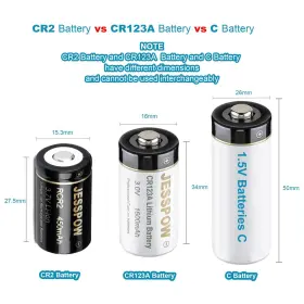 Rcr2 Jesspow 613464784463 Cr2 Rechargeable Batteries And Charger 450mah 3.7v Battery 8 Pack #2