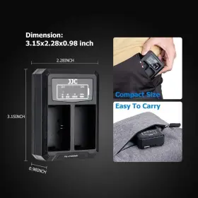 Lp-e6n Jjc 972502073421 Dual Charger Battery Usb Compatible Canon Eos R6 R5 R7 5d 6d 7d #2