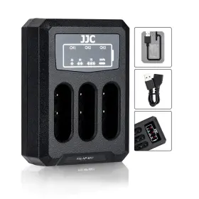 Np-bx1 Jjc 972502078365 Triple Charger For Sony Battery Compatible With Zv-1 Rx100 Vii R
