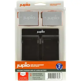 Cca1003 Jupio Value Pack With 2x Lp-e8 7.4v 1120mah Lithium-ion Battery Usb Dual Charger