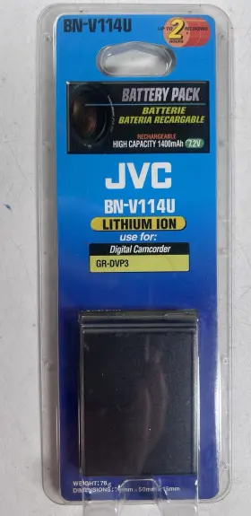 Bn-v114u Jvc 046838160066 Lithium Ion Battery Pack Brand New Sealed