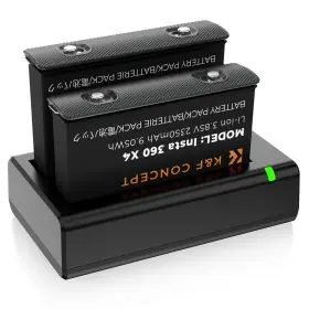 K&f Concept B0dgg6bgsv K&f 360 X4 Battery 2 Pack Batteries And Fast Led Charger Compatib