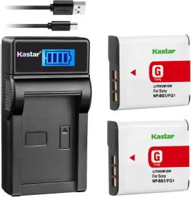Kastar 313047084071 Battery X2 And Lcd Slim Usb Charger For Sony Np-bg1 Npbg1 Np-fg1 Npfg1 An