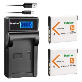 Np-bn1 Kastar 636790610756 Battery X2 And Lcd Slim Usb Charger For Sony Npbn1 Bc-csn Cyber-sh