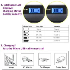 Nb-4l Kastar 636790610992 Battery X2 And Lcd Slim Usb Charger For Canon Elph 100 Hs 30 #3