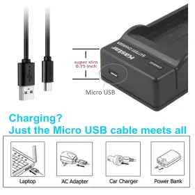 Cb-2lae Kastar 636790617052 Battery X2 And Slim Usb Charger For Nb-8l Nb8l Powershot A2200 #2