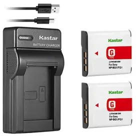 Np-fg1 Kastar 636790618714 Battery X2 Slim Usb Charger For Sony Np-bg1 Cybershot D