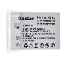 Cb-2lxe Kastar 729440827786 Li-ion Battery For Canon Nb-5l Nb5l Nb-5lh Nb5lh Cb-2lx And Pow