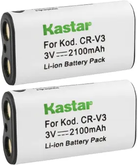 Ba-2b-crv3 Kastar Cr-v3 Battery 2-pack Replacement For Powershot A60 70 75 300 Coolpix 60