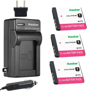 Ch-3b-ft1 Kastar Battery 3-pack And Charger For Sony Np-ft1 Dsc-l1 Dsc-l1/b Dsc-m1 Dsc-m2