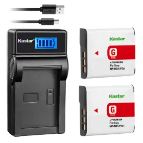 Ch-lcd1-2b-bg1 Kastar Battery X2 And Lcd Slim Usb Charger 1 2 Batteries Black