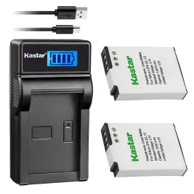 Ch-lcd1-2b-el12 Kastar Battery X2 And Lcd Slim Usb Charger 1 2 Batteries Black