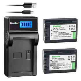 Ch-lcd1-2b-fh50 Kastar Battery X2 And Lcd Slim Usb Charger 1 2 Batteries Black