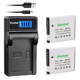 Kastar Ch-lcd1-2b-nb8l Battery X2 And Lcd Slim Usb Charger For 1 2 Batteries