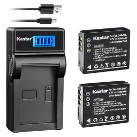 Ch-lcd1-2b-s007 Kastar Battery X2 And Lcd Slim Usb Charger 1 2 Batteries Black
