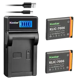 Ch-lcd3-2b-k7006 Kastar Battery X2 And Slim Lcd Charger 1 2 Batteries Black