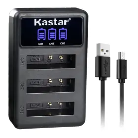 Ch-led3-0b-li90b-d Kastar Triple Usb Battery Charger Compatible With Ricoh Db-110 Gr 1