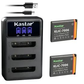Ch-led3-2b-k7006-e Kastar 2 Pack Battery And Lcd Triple Usb Charger 1 Batteries