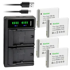 Ch-ltd2-4b-nb6l-n Kastar 4-pack Nb-6l Battery And Ltd2 Usb Charger Replacement For Canon Powershot Sx2