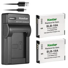 Ch-slim-2b-10a Kastar Battery X2 And Slim Usb Charger 1 2 Batteries Black