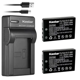 Ch-slim-2b-k5001 Kastar Battery X2 And Slim Usb Charger 1 2 Batteries Black