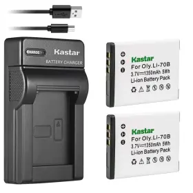 Ch-slim-2b-li70b Kastar Battery X2 Slim Usb Charger 1 2 Batteries Green