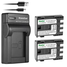Kastar Ch-slim-2b-nb2l Battery X2 And Slim Usb Charger 1 2 Batteries Green