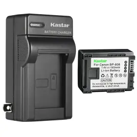 Kastar Nocar-1b-bp808-j 1pack Bp808 Battery And Ac Wall Charger Compatible With Canon Fs