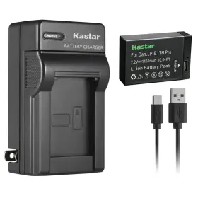 Nocar-1b-lpe17h Kastar 1-pack Lp-e17h Pro Battery With Type-c 1 Charger Green Red