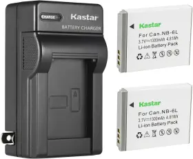 Nocar-2b-nb6l-j Kastar 2-pack Battery And Ac Wall Charger Replacement 1 2 Batteries