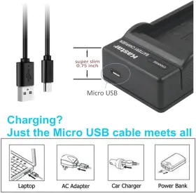 Slim-bk1-2 Kastar Battery X2 And Slim Usb Charger For Sony Np-bk1 Npbk1 Cybershot Dsc #2