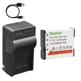 Tcn-cnp130-0 Kastar Battery Ac And Usb-c Charger For Casio Exilim Np-130 Ex-zr100 Ex-zr300