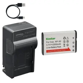 Kastar Tcn-cnp90-1 Cn-p90 Battery Ac And Usb-c Charger For Casio Ex-h10 H15 H20 H20g Camera