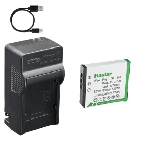 Tcn-fnp50-2 Kastar Battery Ac And Usb-c Charger For Sionyx Aurora Night Vision Action Camera