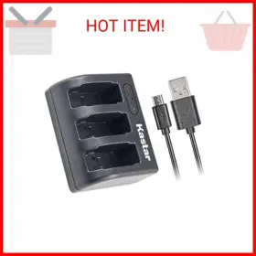Tri45-gopro567-1 Kastar Usb Triple Charger For Gopro Hero6 Hero 6 Black Gopro6 And Ahdbt
