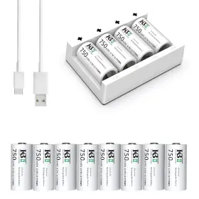 Kbt123-c01 Kbt Keep Better Tech 8-pack 123a Battery Charger 3.7v 750mah Rechargeable Fast Charg
