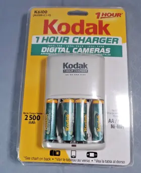 K6100c Kodak 041778413463 4 One Hour Aa/aaa Battery Charger New Sealed