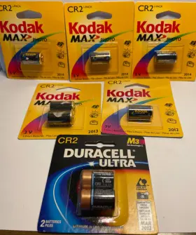 863-3752 Kodak Max Duracell Ultra Cr2 3v Photo Battery Kcr2-1 Lot Of 8 Batteries
