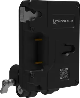 Kondor Blue 068650992330 Gold Mount Pro Battery Plate With Swiveling Rod Block Raven Black